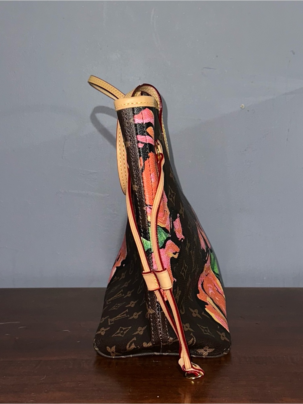 Pink floral tote bag - Picture 6 of 9